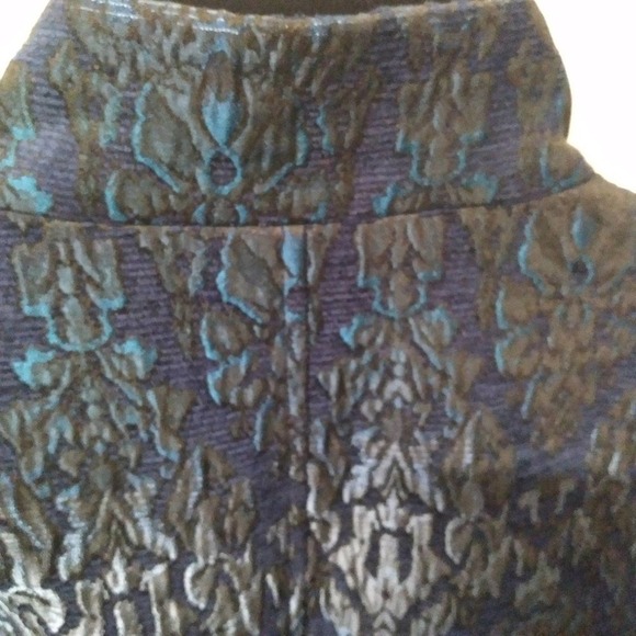 Vintage Erin London Vest Gray Jacquard Zip Up Size 1X - Picture 9 of 11